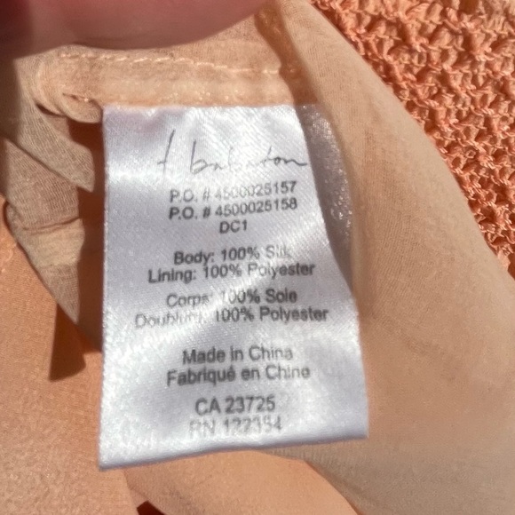 Babaton Silk Dress (M) peach color - Picture 6 of 9